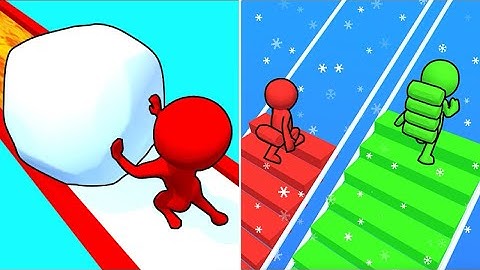 Bridge Race Vs Snow Race🟩🟦🟥All Levels Android/IOS Max Update Gameplay YT1