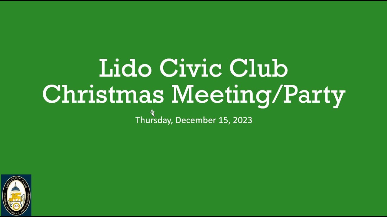 Lido Civic Club Christmas Party 2023 YouTube
