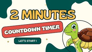 TURTLE COUNTDOWN ! 2:00 🐢 Turtle timer from 2 minutes to zero in minutes and seconds / 120"' - 0