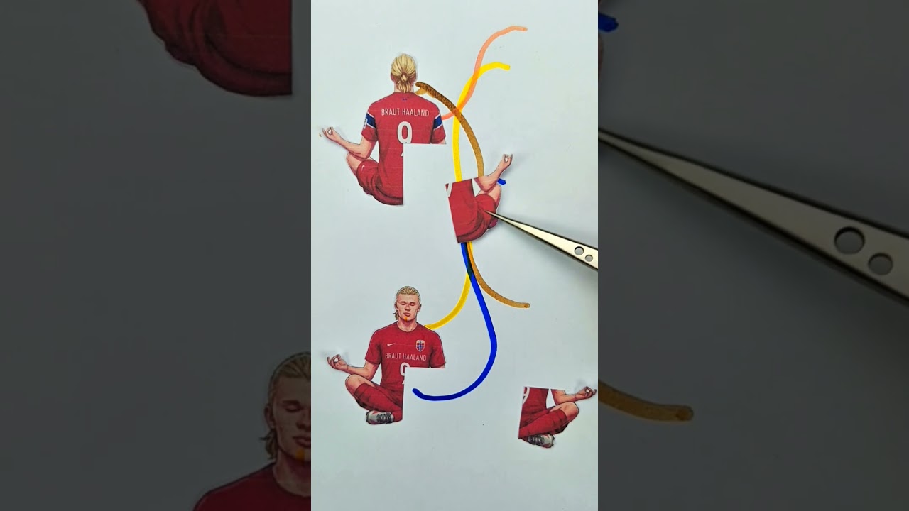 Haaland paper crafts challenge! ⚽ #shorts