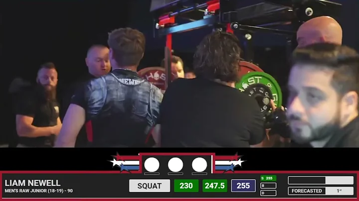 Liam Newell  1st place 767.5kg Total (Raw)  Junior...