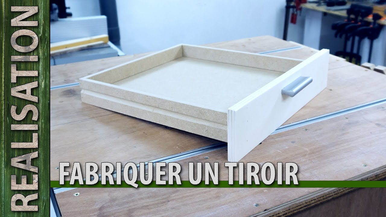 Fabrication d'un tiroir en MDF et contreplaqué pour