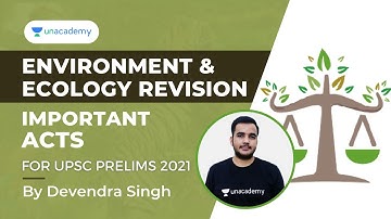 Environment & Ecology Revision | Important ACTs | UPSC Prelims 2021 | UPSC Articulate Devendra Singh