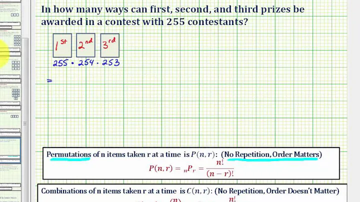 Ex: Determine the Possible Number of Ways 255 Contestants can Win 3 Prizes (Permutation) - DayDayNews