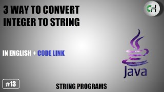 Convert int to string java | Convert int to string | int to string java