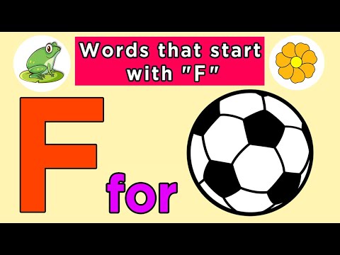 Words That Start with Letter F | Words That Start with Letter F for Toddlers | Kids Learning Videos