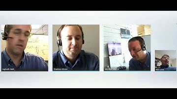 Lync 2013 Gallery View Video Meeting Recording with 4 Participants