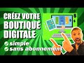 Crer sa boutique digitale simple sans abonnement ebooks logiciels audioss