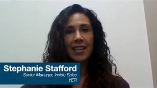 Stephanie Stafford, Senior Manager, Inside Sales, YETI