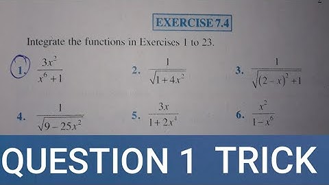 INTEGRATION : EXERCISE 7.4 QUESTION 1 2020 l CLASS 12 NCERT MATH 2020 / STUDYING FOCUS