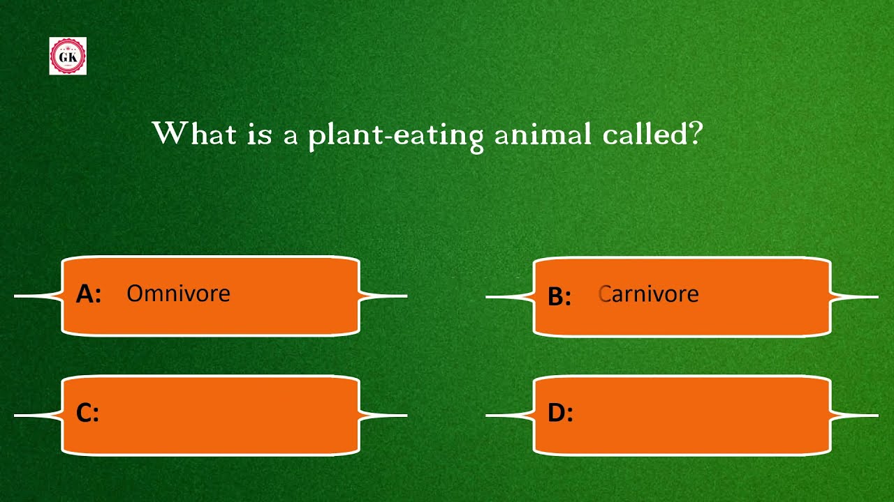 What is a plant eating animal called? Test Your GK YouTube