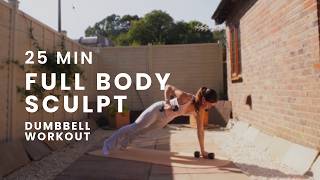 25 MIN Full Body Sculpt Workout | pilates inspired dumbbell workout to tone and strengthen your body