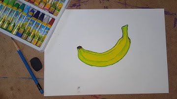 Vẽ quả chuối | How to draw banana | Kim Thành
