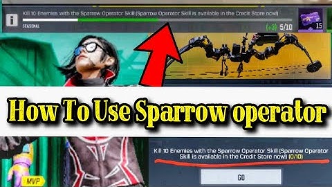 How To Use Sparrow operator skill On Call Of Duty Mobile|CODM|Game Talker Ram