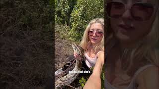Burmese Python in the Florida Everglades #fyp#reptiles#snakes#animalshorts#animals#foryoupage#yt