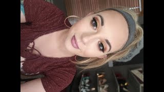 Orange, Copper, and glitter makeup tutorial