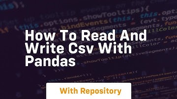 How to read and write csv with pandas