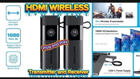 HDMI Wireless Transmitter and Reseiver dari Vention Bisa Sampe 50 meter