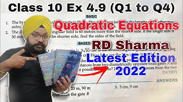RD Sharma Class 10 Solutions Ex 4.9 Q1 to Q4 Chapter 4 Quadratic Equations Latest Edition Book 2022