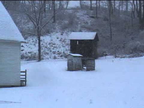 Snow in New Freeport, Pennsylvania. February 28, 2005