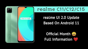 realme C11/C12/C15 realme UI 2.0 Update Date | realme C11/C12/C15 Android 11 Date | realme Update