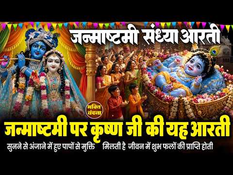 जन्माष्टमी संध्या आरती - श्रीकृष्ण जी की आरती जन्माष्टमी के दिन अवश्य सुनें - श्री बांके बिहारी आरती
