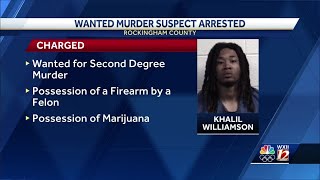 Man wanted for second-degree murder arrested after manhunt in Rockigham County