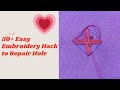 🔥How to Repair a Small Hole in your Clothes Embroidery Hack Aggiusta i tuoi vestiti