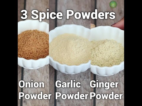 Onion powder recipe | Garlic powder recipe | Ginger powder recipe | Sowji's Kitchen