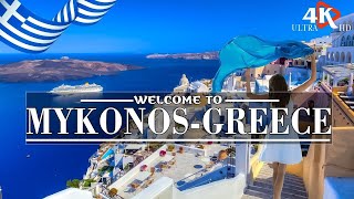 FLY OVER MYKONOS GREECE 4K| Beautiful natural scenery in Greece is incredibly beautiful| Ultra HD 4K
