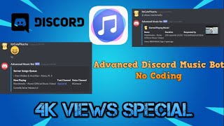 Advanced Discord Music Bot | 4k Views Special | Awesome Handler   Commands