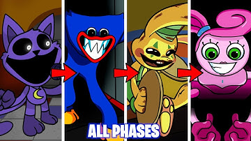 NEW Poppy Playtime Chapter 3 ALL PHASES - Friday Night Funkin