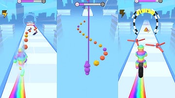 Satisfying Mobile Game: Rope Man, Giant Rush, Dancing Hair, Paper Boy Race, DNA Evolution 3D,....