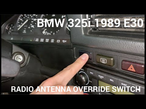 BMW 325i 1989 e30 convertible power Antenna override switch.