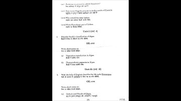 MSBU B.Sc Part I BOTANY FIRST PAPER 2023