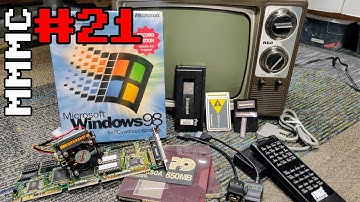 PowerLeap Pentium upgrade, a RCA portable TV, a serial IR remote and a caching Promise card