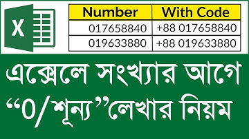 How to Add Zero Before Numbers in Excel | এক্সেলে সংখ্যার আগে জিরো লেখার নিয়ম | MS Excel Tutorial