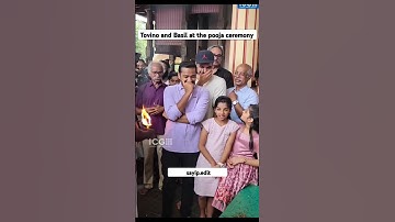 Tovino Basil Joseph at pooja ceremony | Maranamass movie | #trending #tovinothomas #basiljoseph