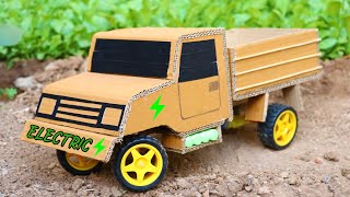 How To Make Electric Pickup Truck With Cardboard At Home