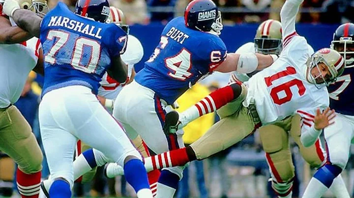 Jim Burt KOs Joe Montana in Divisional Playoffs (1...