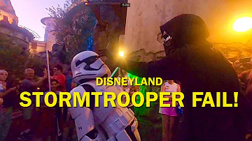 Stormtrooper MESSES UP and Immediately Regrets It! Disneyland Fail 2022 #disney #fail
