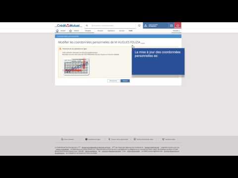 Comment mettre à jour ses coordonnées personnelles en ligne ? - Crédit Mutuel Nord Europe