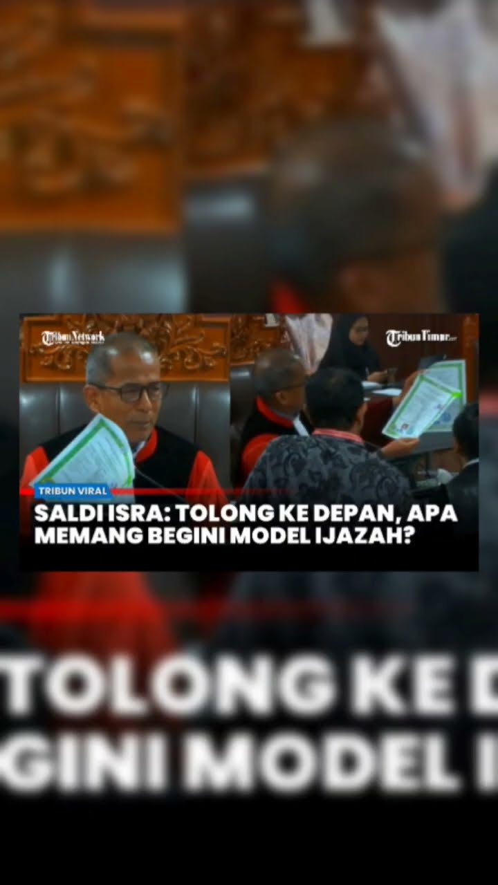 Sidang MK Pilkada Kota Palopo, Saldi Isra: Tolong Maju Kedepan, Apa Memang Begini Model Ijazah?