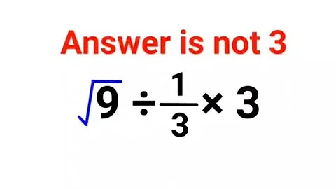 Root of 9 ÷1/3×3 The answer is not 3. Many got it wrong! Ukraine Math Test #math #ukraine