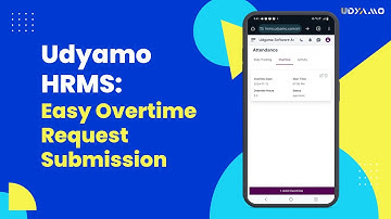 How Employees Can Submit an Overtime Request in Udyamo HRMS