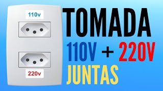 How to connect 110V and 220V outlets together in the same electrical box.