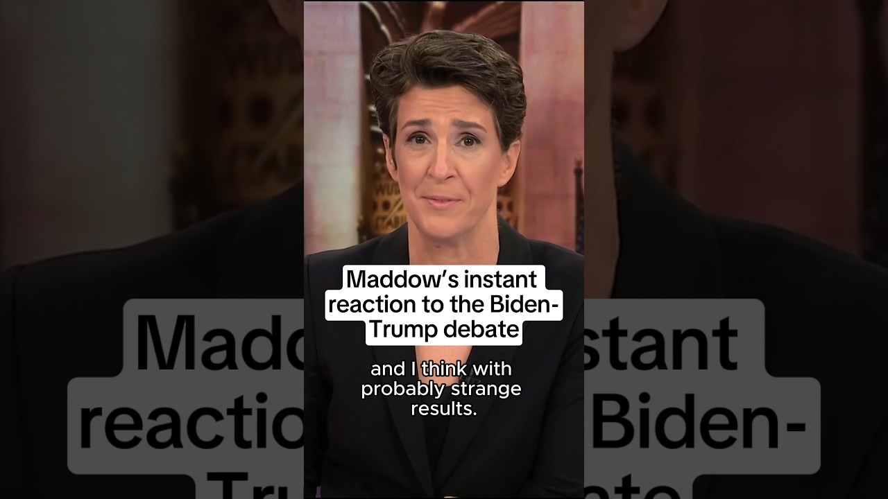 Maddow's instant reaction to the Biden-Trump debate