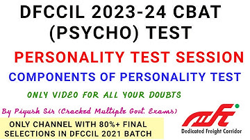 DFCCIL EXECUTIVE OP AND BD CBAT TEST SERIES/DFCCIL CBAT PREPARATION/DFCCIL PSYCHO TEST PATTERN CBAT