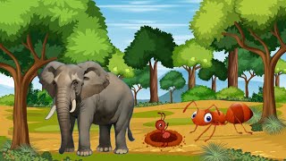  The Ant and The Elephant / English Moral Story for Kids