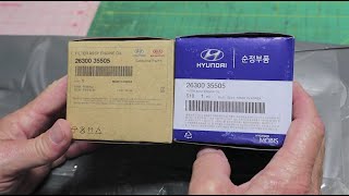 Hyundai/Kia oil filter 26300 35505 unboxing a 10 pack  OEM !!